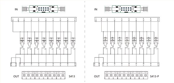 8位继电器模块S413-P
