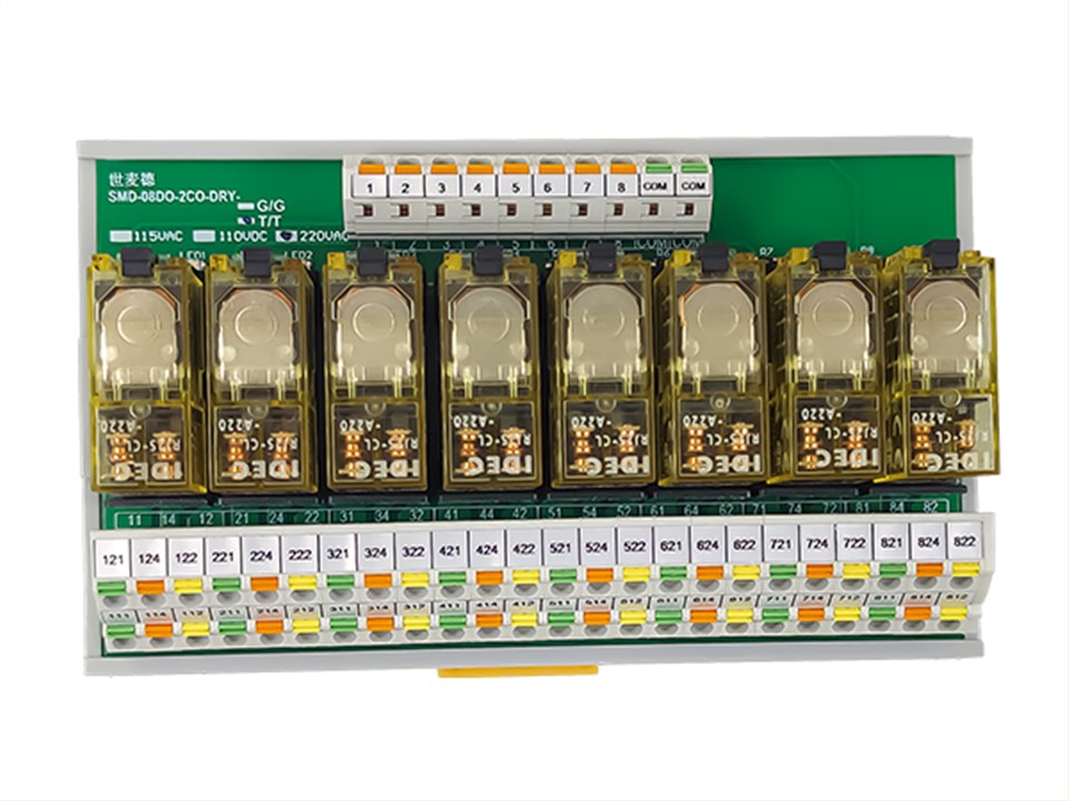 直插式继电器模组(SMD-8DO-2CO-DRY-T/T 220VAC)