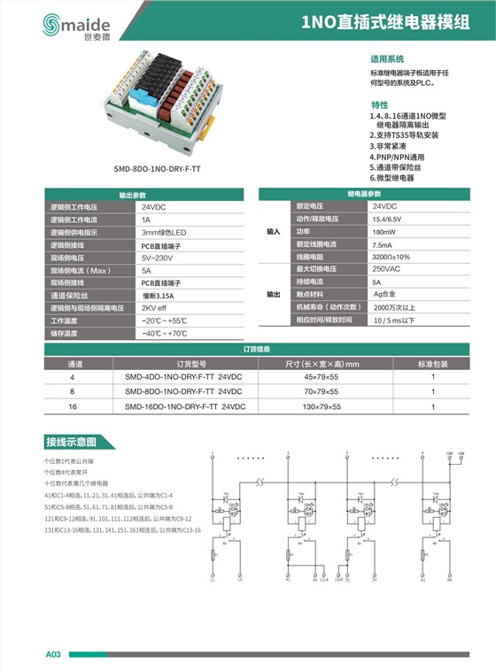 直插式继电器模组