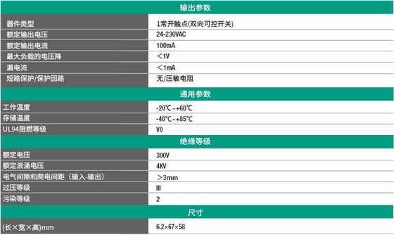 光电耦合器端子 交流输出AC 100mA