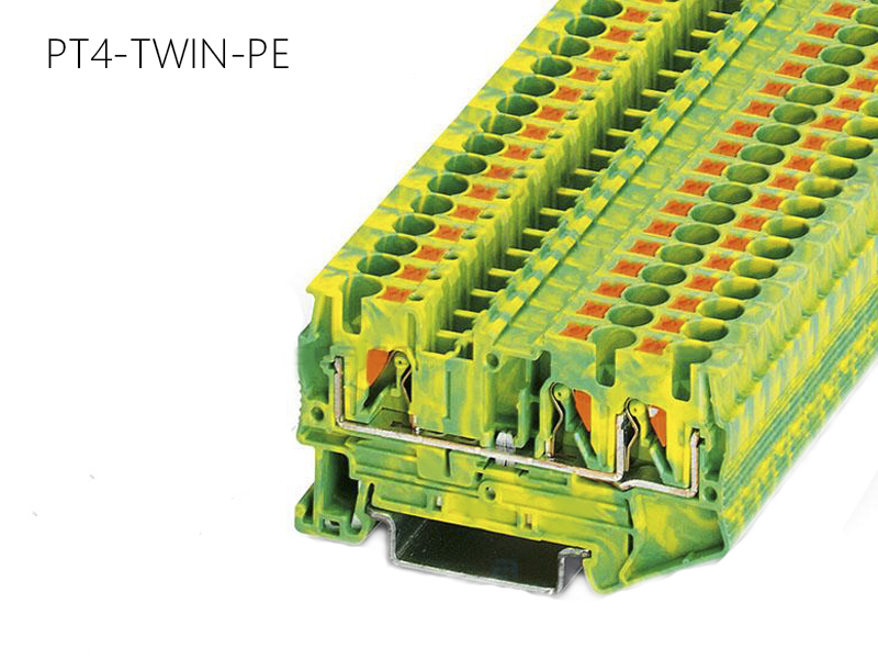 世麦德 直插式接地端子 PT4-TWIN-PE