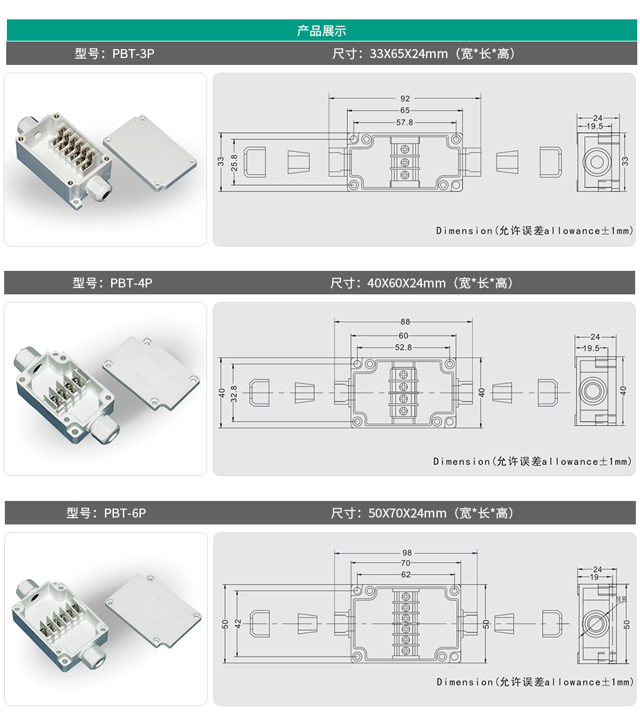 TJ系列接线端子盒 